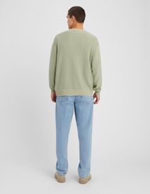 Pull col rond teint en pi&egrave;ce