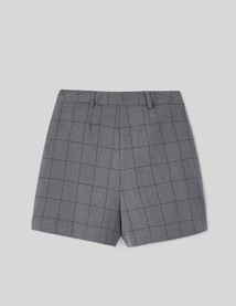 Jupe short plissée à carreaux