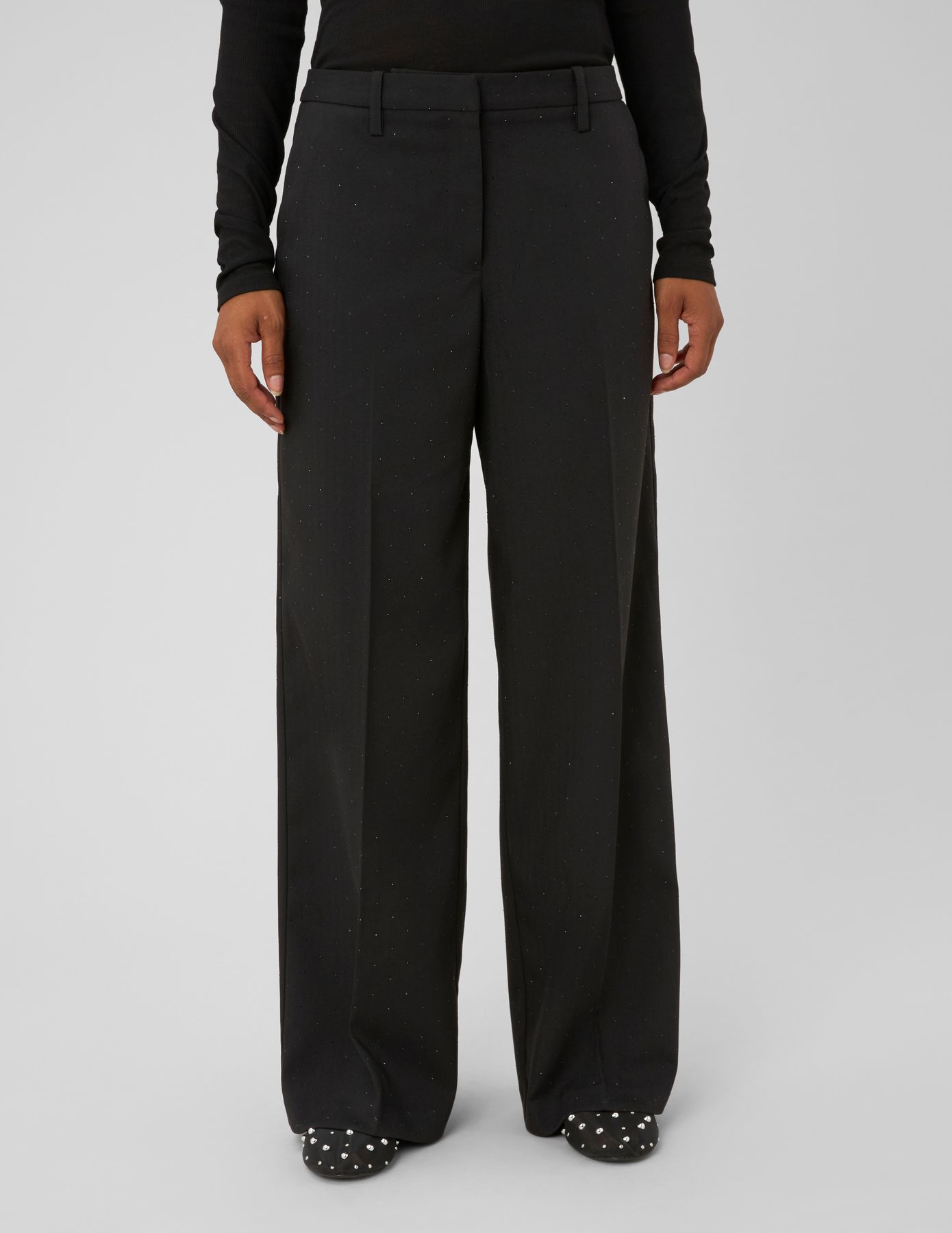 Pantalon city &agrave; strass