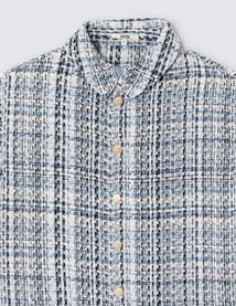 Chemise manches courtes en tweed