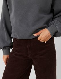 Pantalon wide leg velours