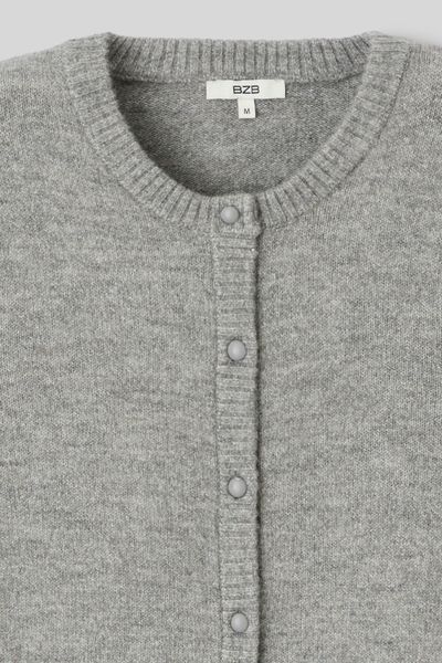 Gilet col rond boutonn&eacute;