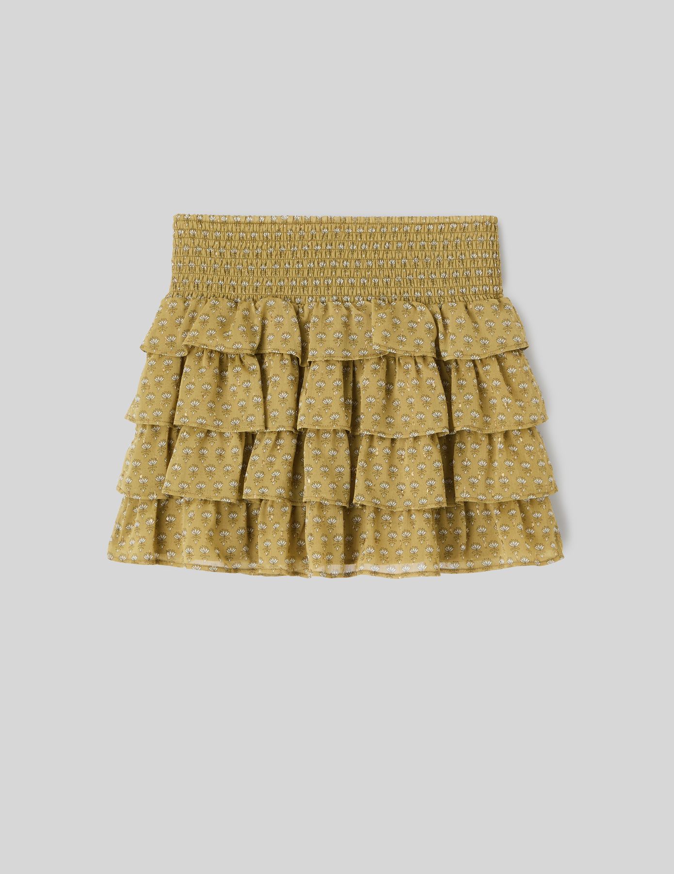 Jupe imprim&eacute;e &agrave; volants
