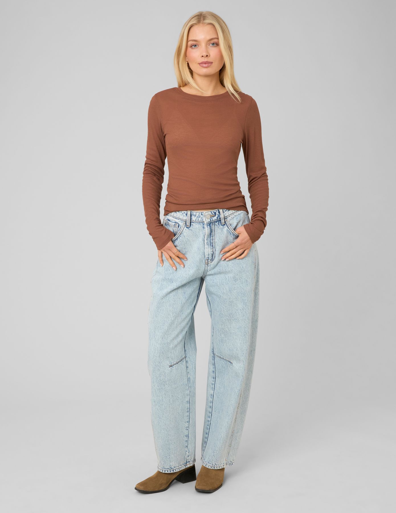 T-shirt fin manches longues