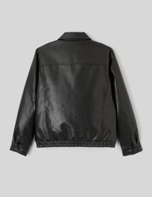 Blouson zipp&eacute; tissu enduit