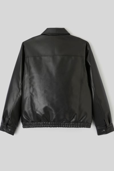Blouson zipp&eacute; tissu enduit