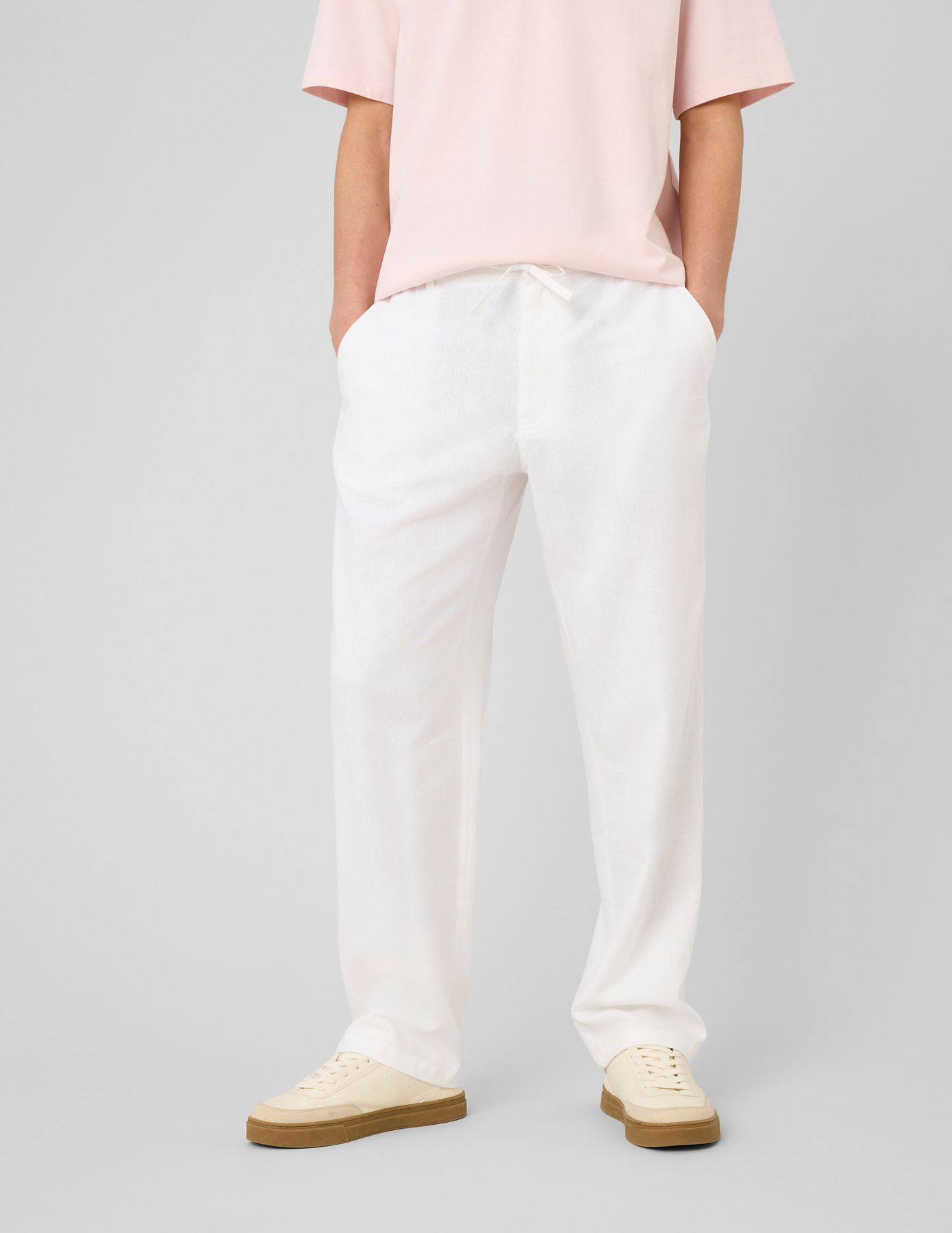Pantalon de ville fluide viscose lin