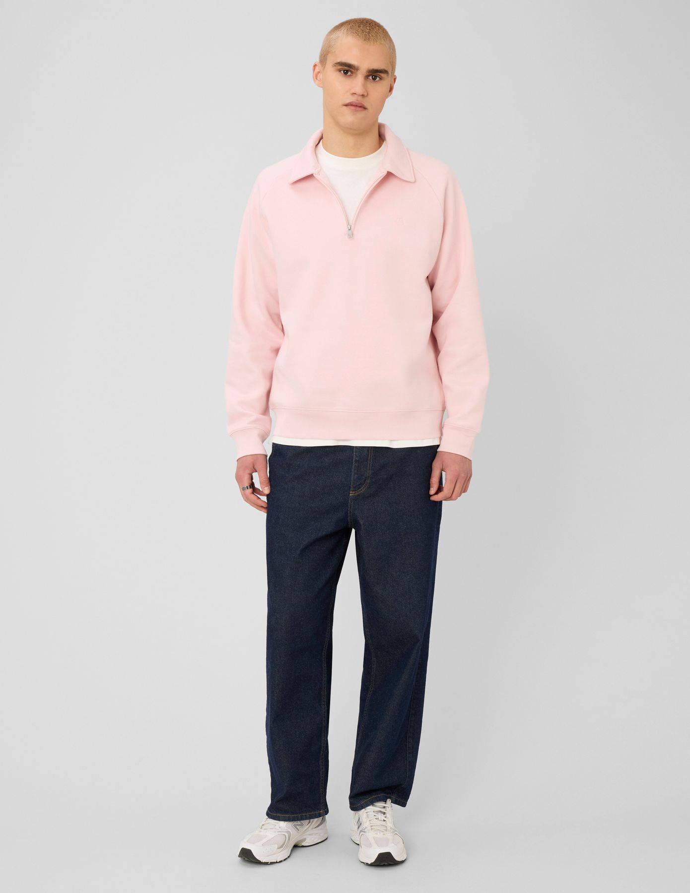 Sweat col polo zipp&eacute;