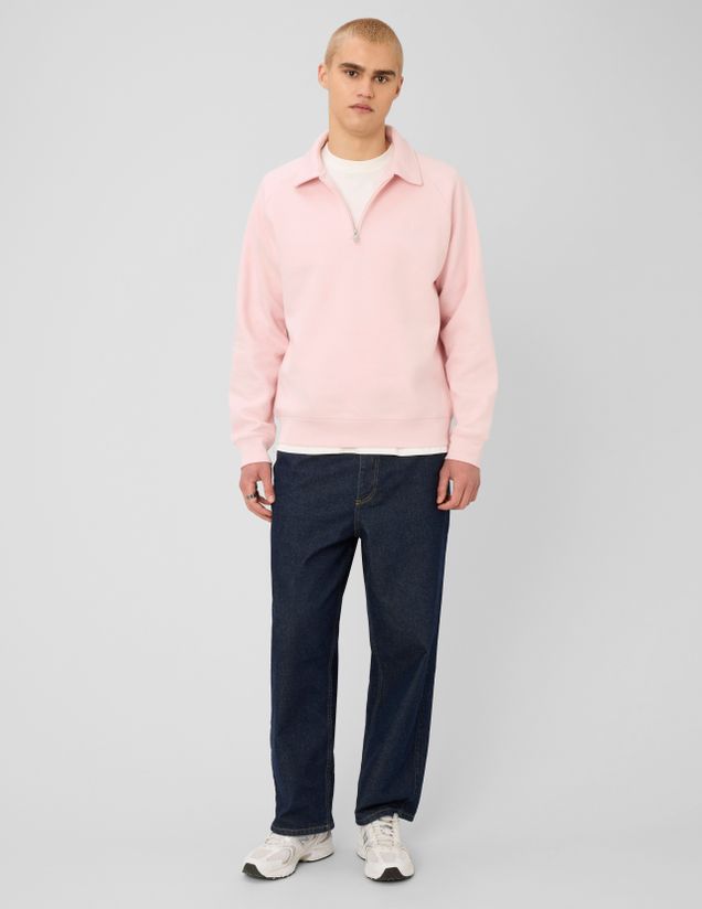 Sweat col polo zipp&eacute;