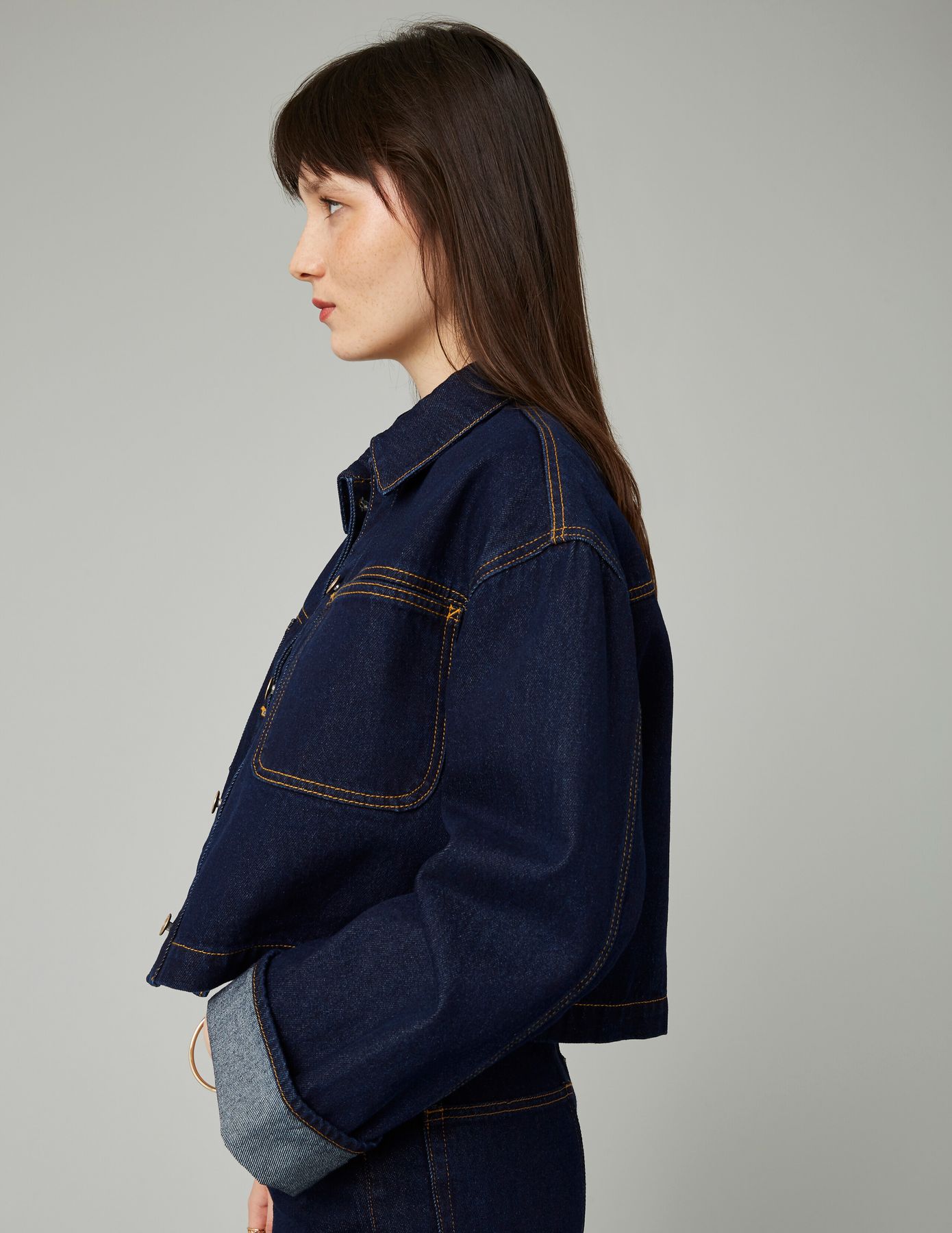 Veste en jean brut