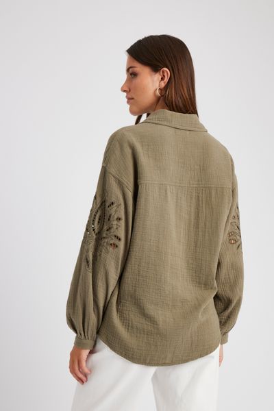 Chemise en gaze de coton unie