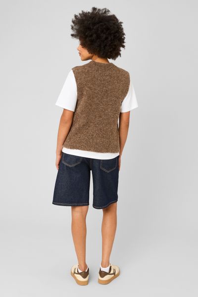 Gilet sans manches &agrave; n&oelig;uds