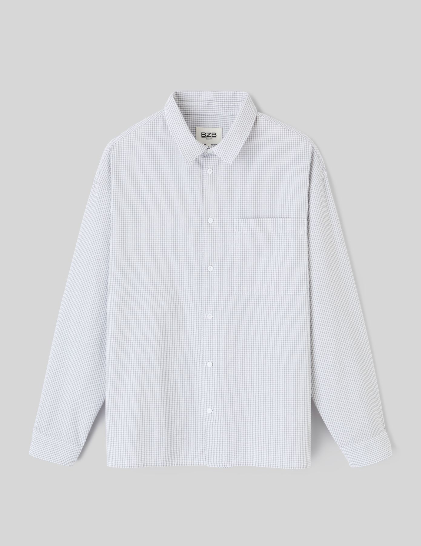 Chemise &agrave; carreaux seersucker