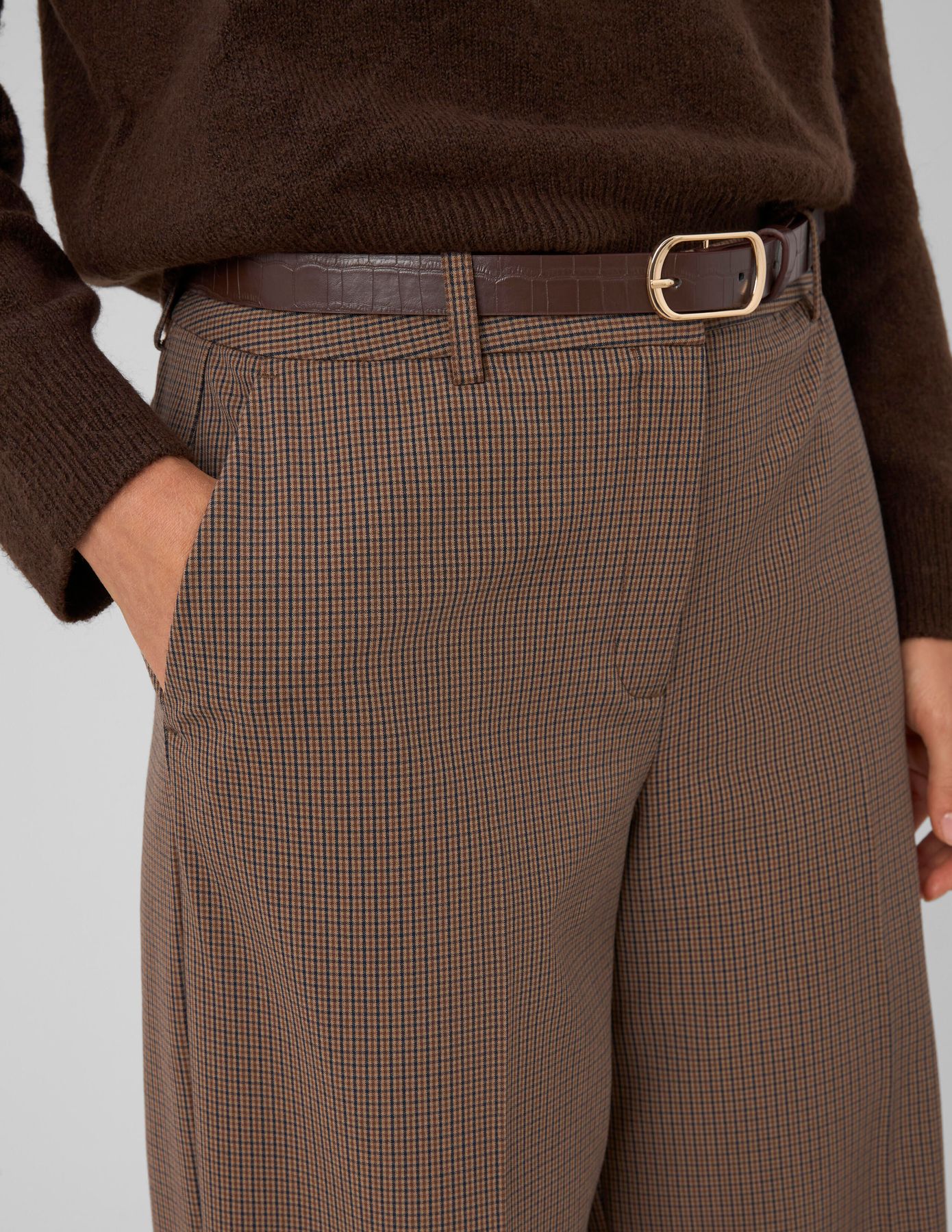 Pantalon large ceintur&eacute;