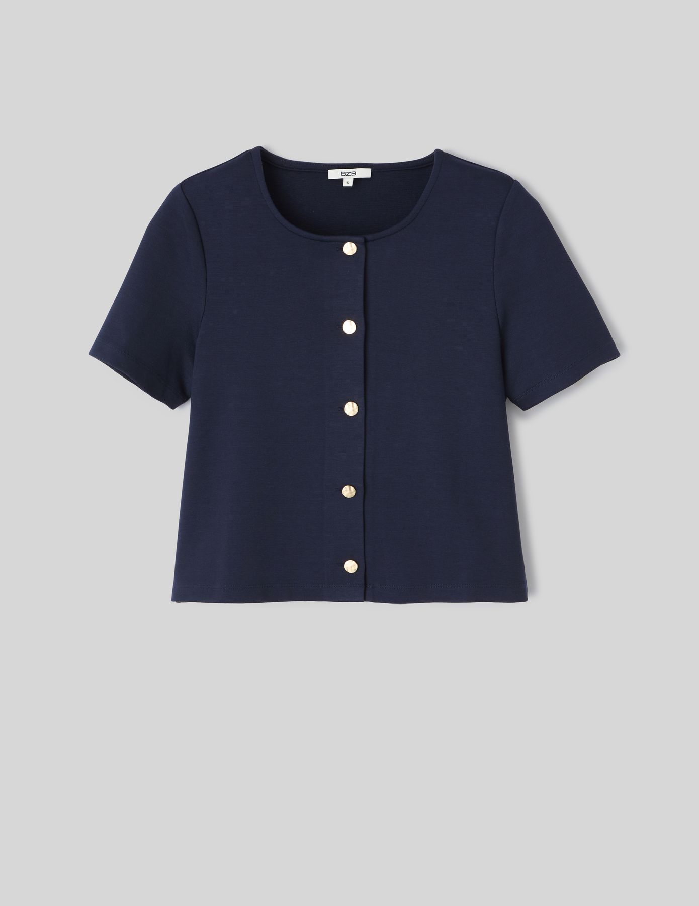 T-shirt boutonn&eacute;