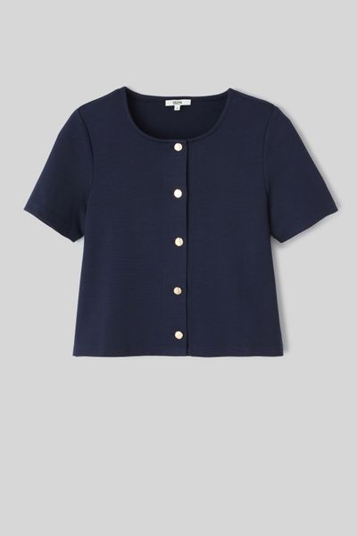T-shirt boutonn&eacute;