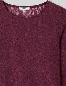 T-shirt manches longues en dentelle