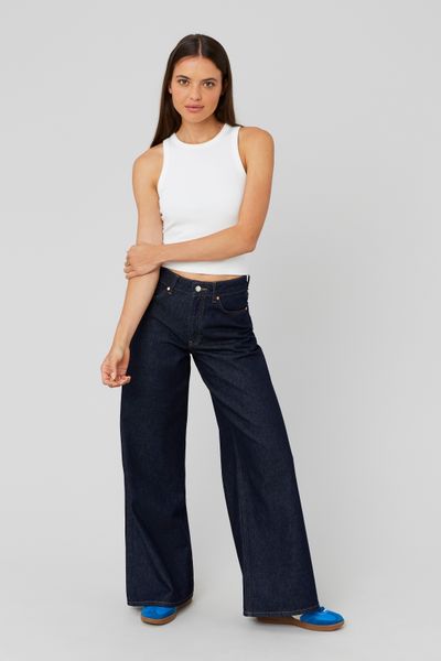 Jean wide leg taille standard