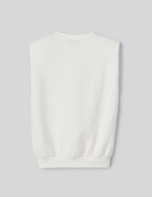Sweat sans manches imprimé velours