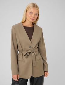 Blazer ceintur&eacute;