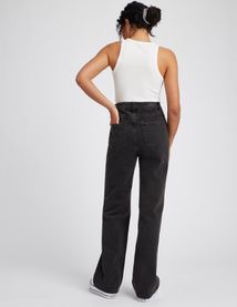 Jean straight taille haute