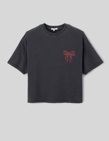 T-shirt imprim&eacute; noeud