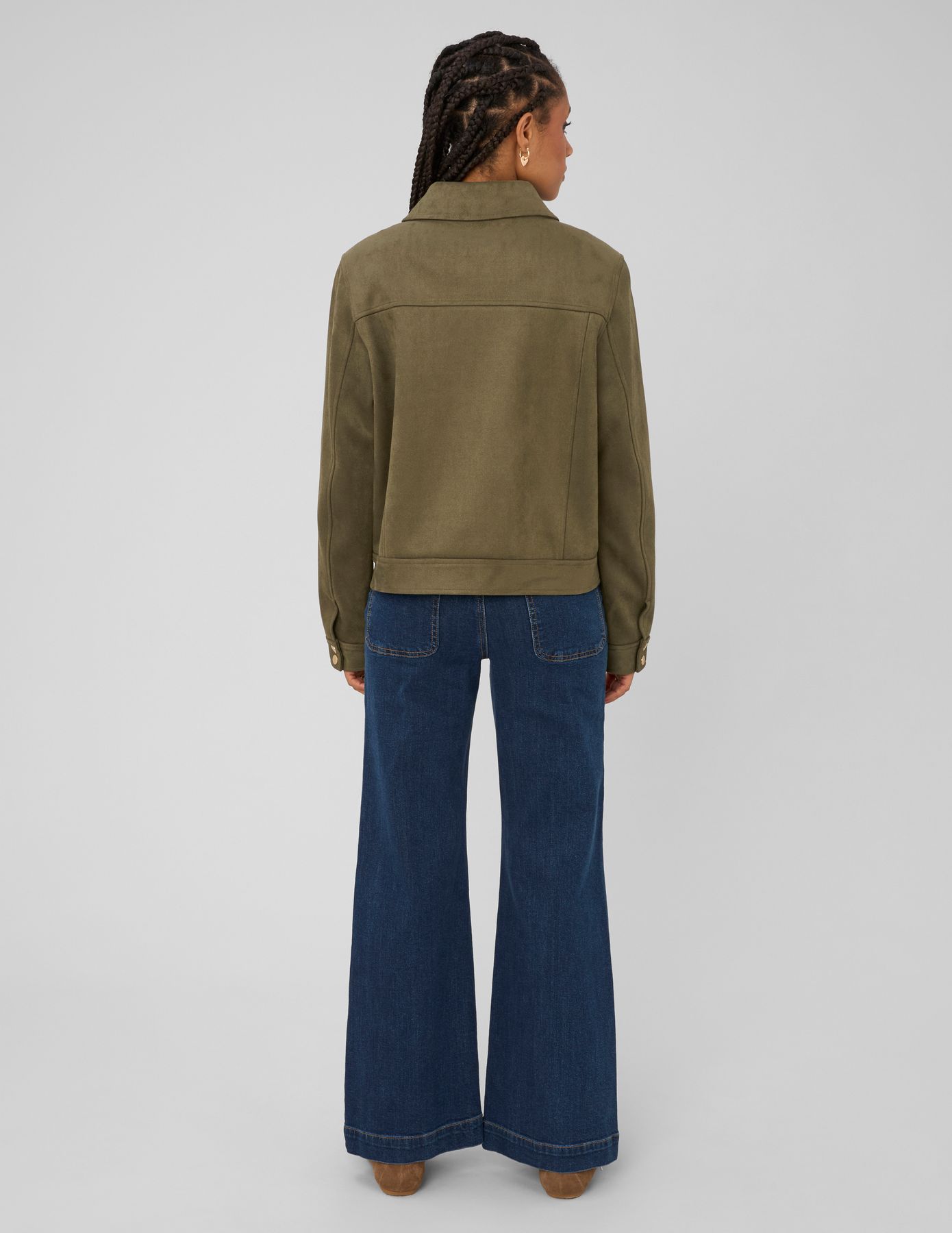 Veste zipp&eacute;e en su&eacute;dine