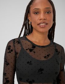 T-shirt r&eacute;sille manches longues