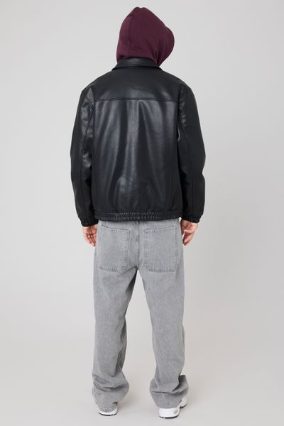 Blouson zippée en tissu enduit