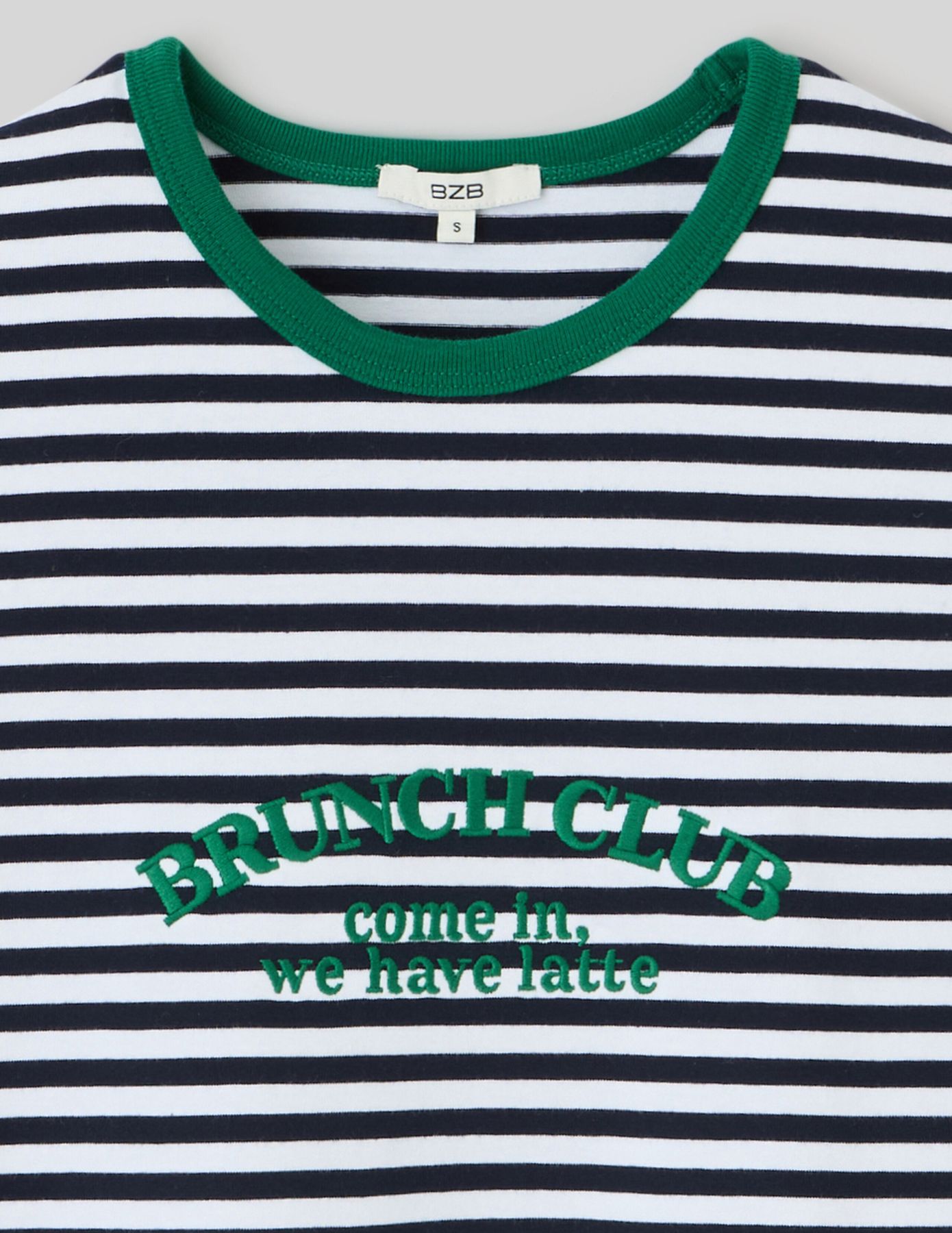 T-shirt rayé brodé