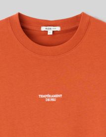 T-shirt broderie poitrine