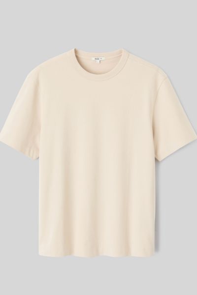 T-shirt lourd touché peau de pêche
