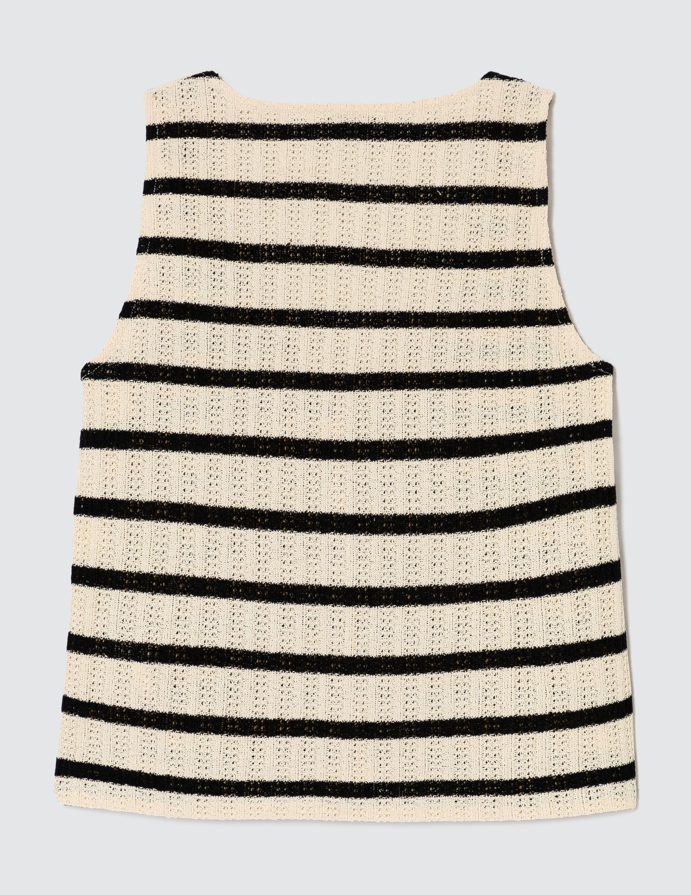 Gilet en crochet rayé