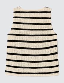 Gilet en crochet rayé