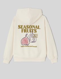 Sweat &agrave; capuche imprim&eacute;