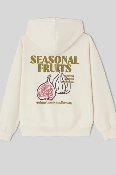 Sweat &agrave; capuche imprim&eacute;