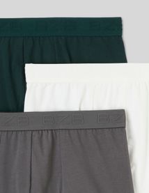 Lot de 3 boxers unis