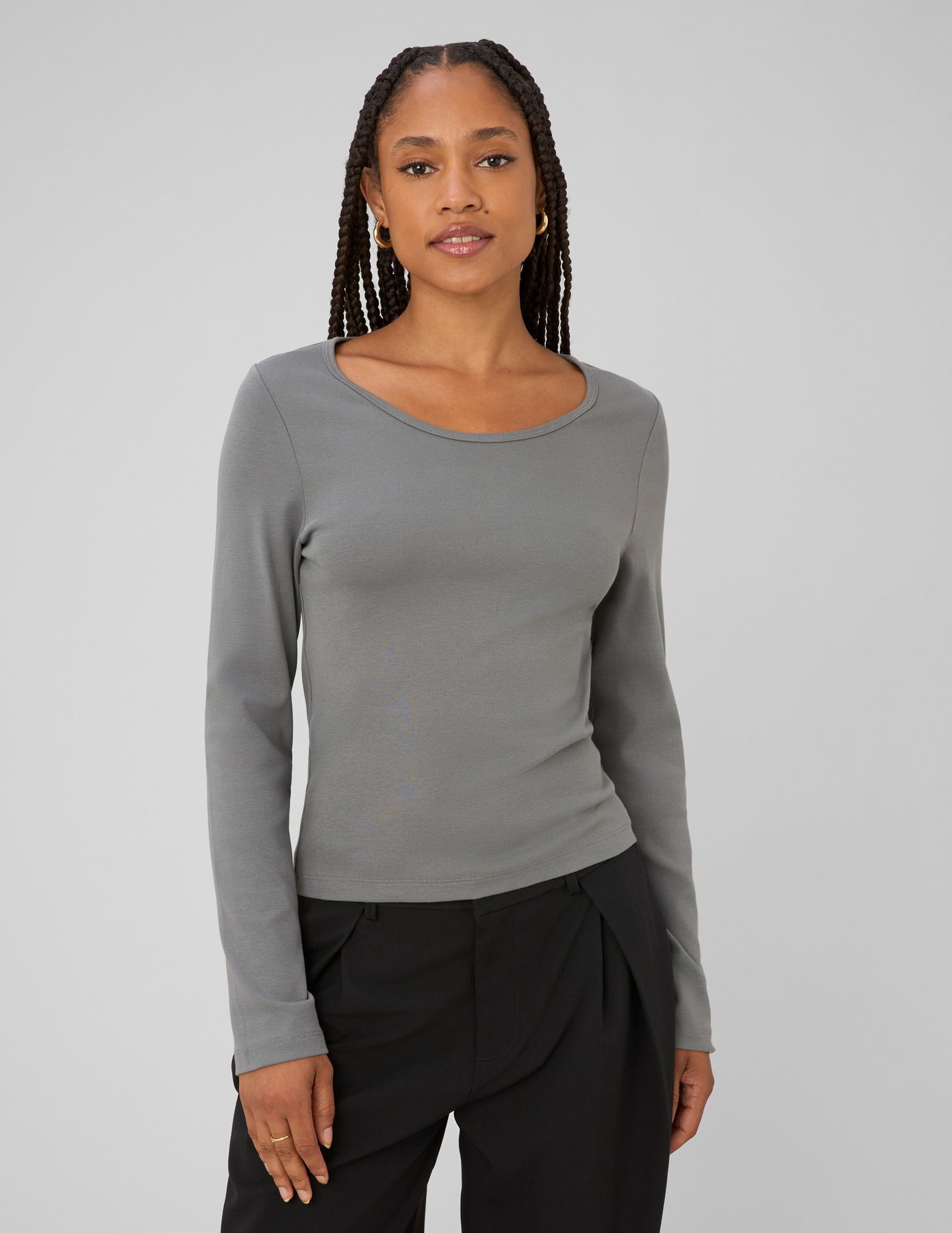 T-shirt manches longues c&ocirc;tel&eacute;