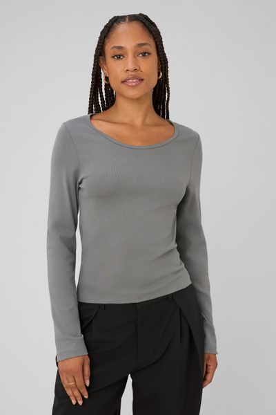 T-shirt manches longues c&ocirc;tel&eacute;