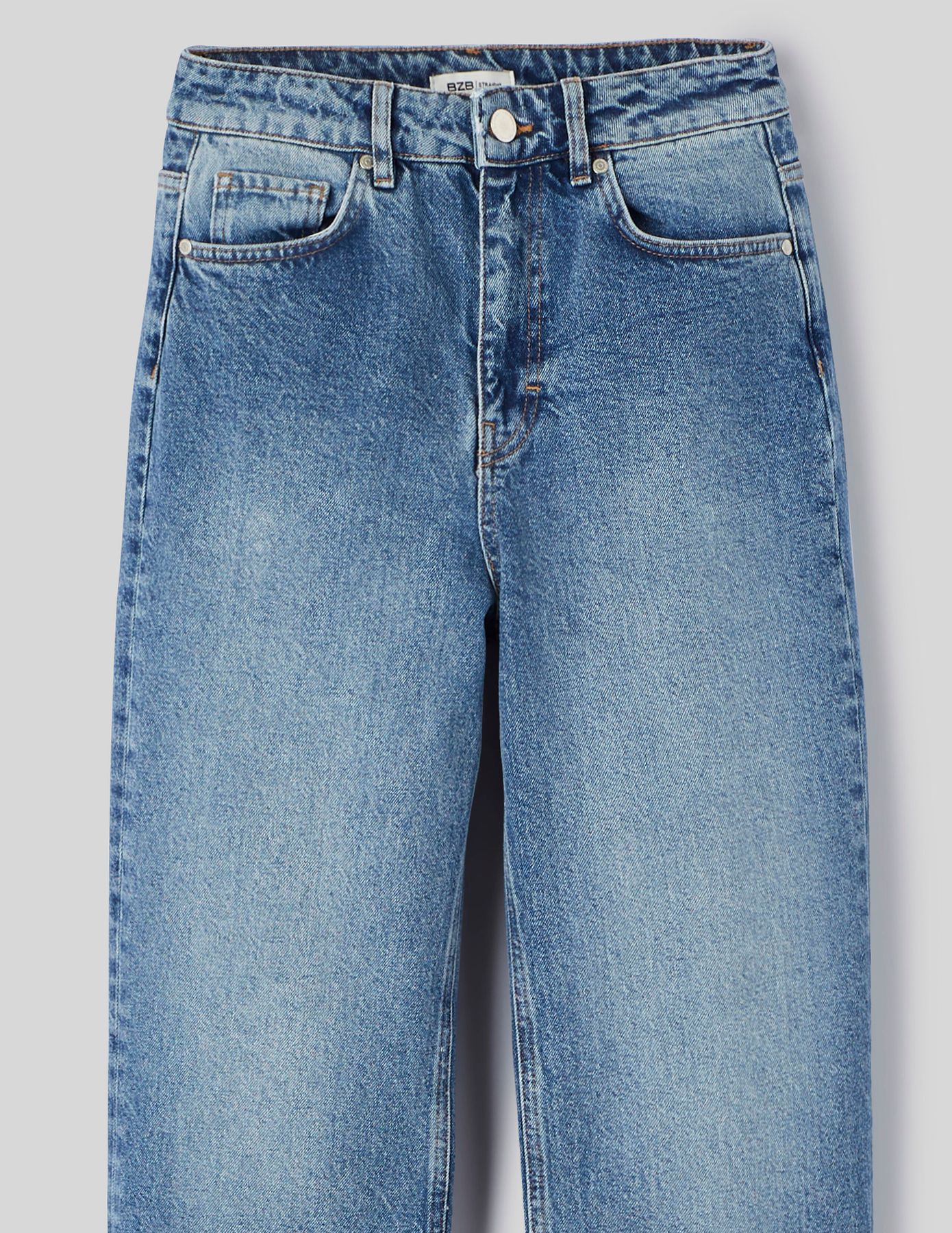 Jean straight taille haute