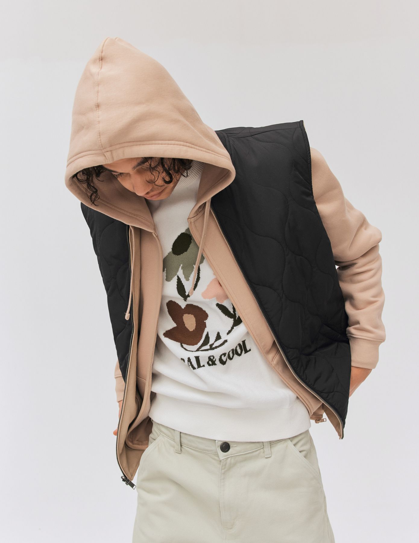 Veste réversible sans manches