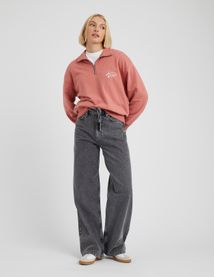 Sweat col montant zippé