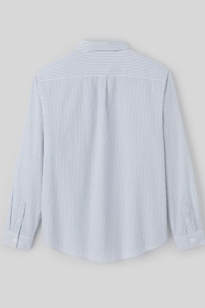 Chemise seersucker rayée