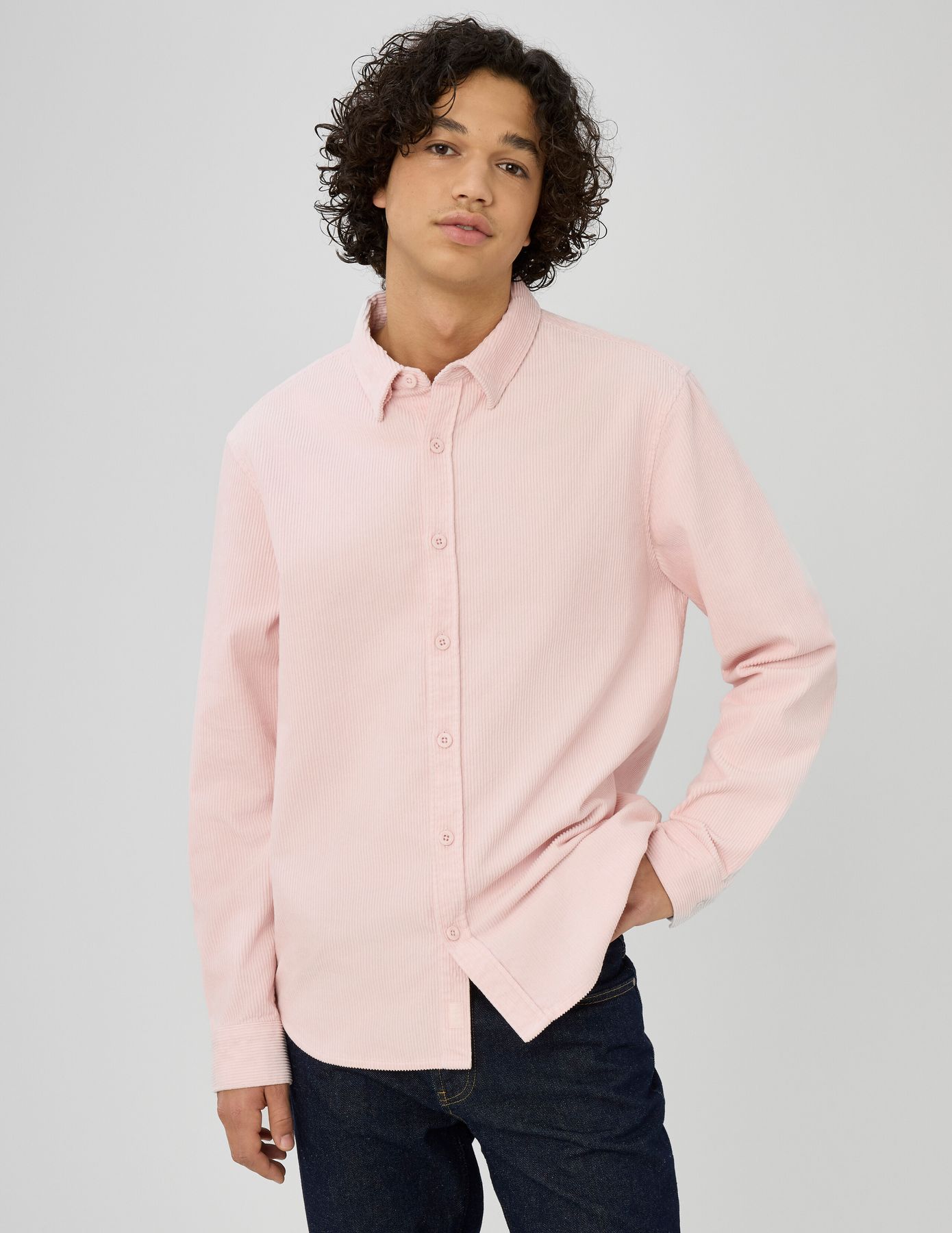 Chemise droite en velours