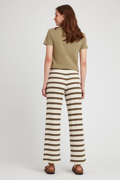 Pantalon crochet rayé