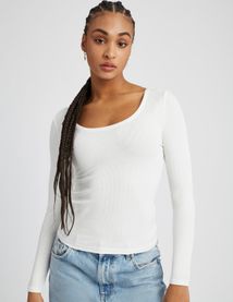 T-shirt fin manches longues