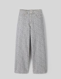 Jean wide leg imprimé léopard