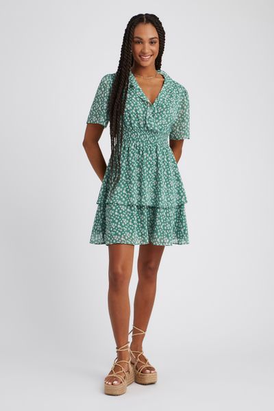 Robe courte imprim&eacute;e