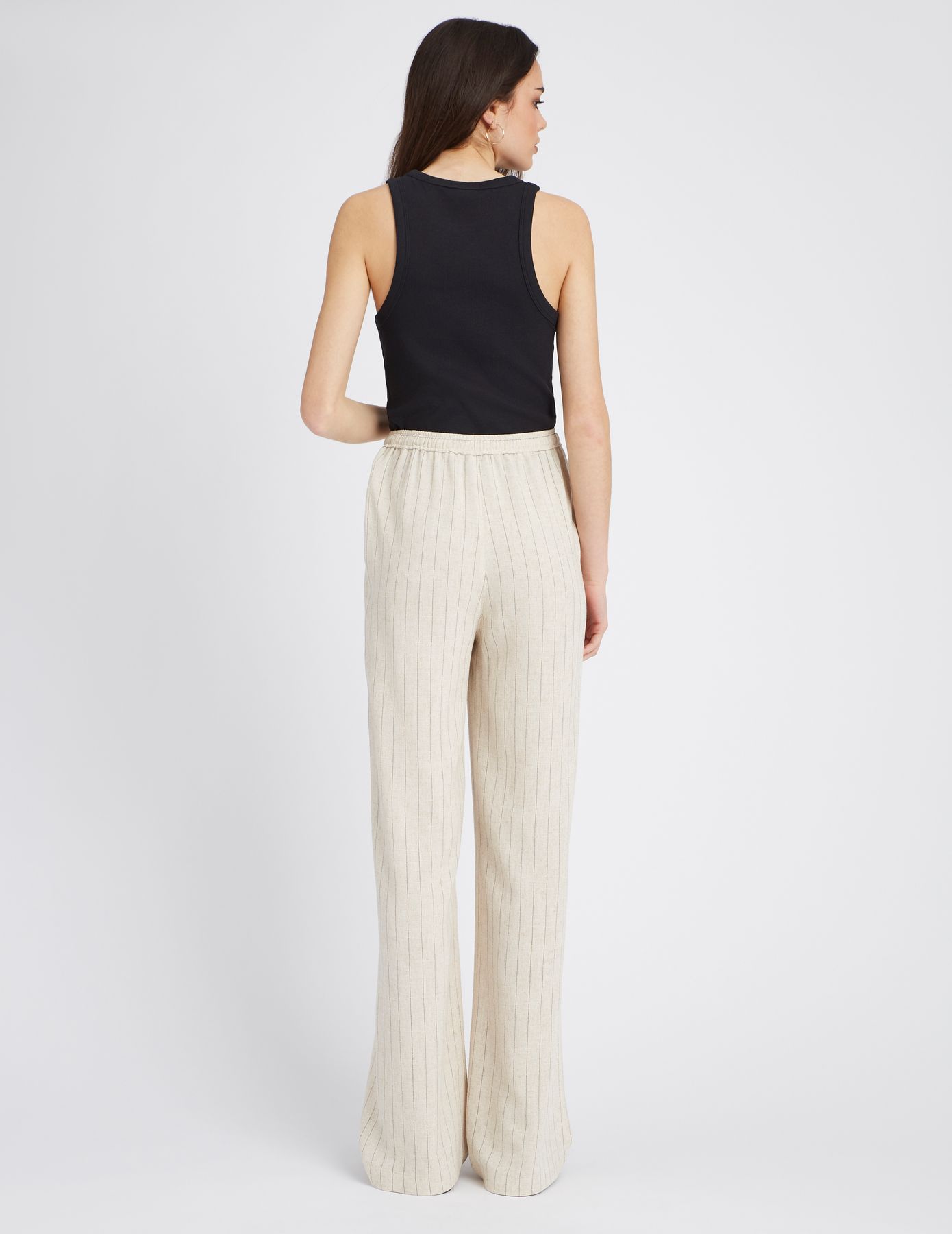 Pantalon fluide rayé