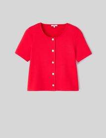 T-shirt boutonn&eacute;